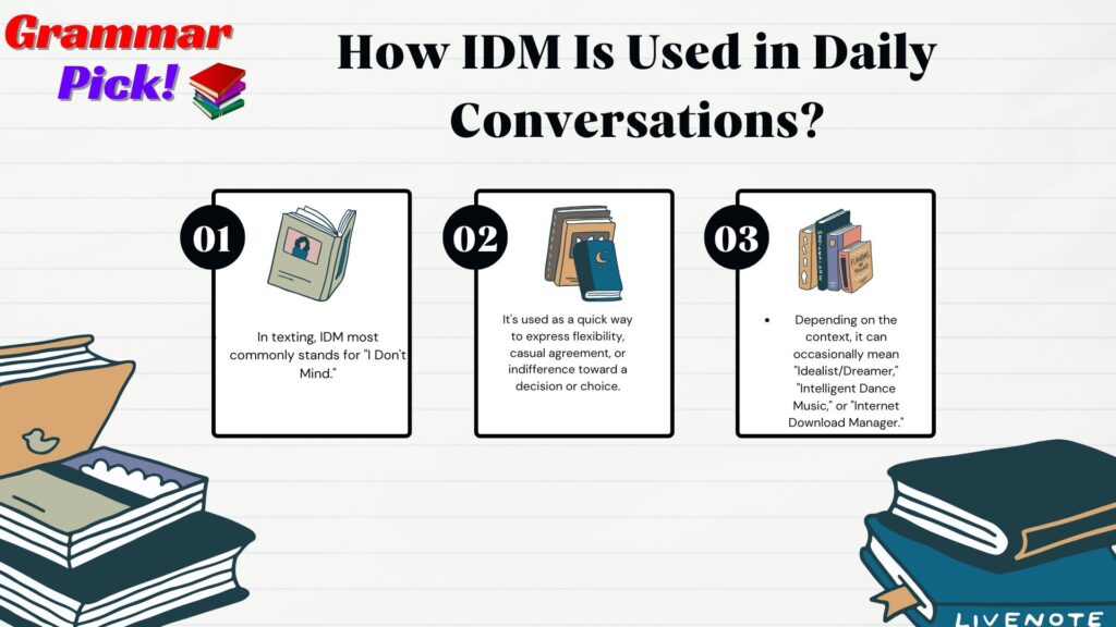 How IDM Is Used in Daily Conversations