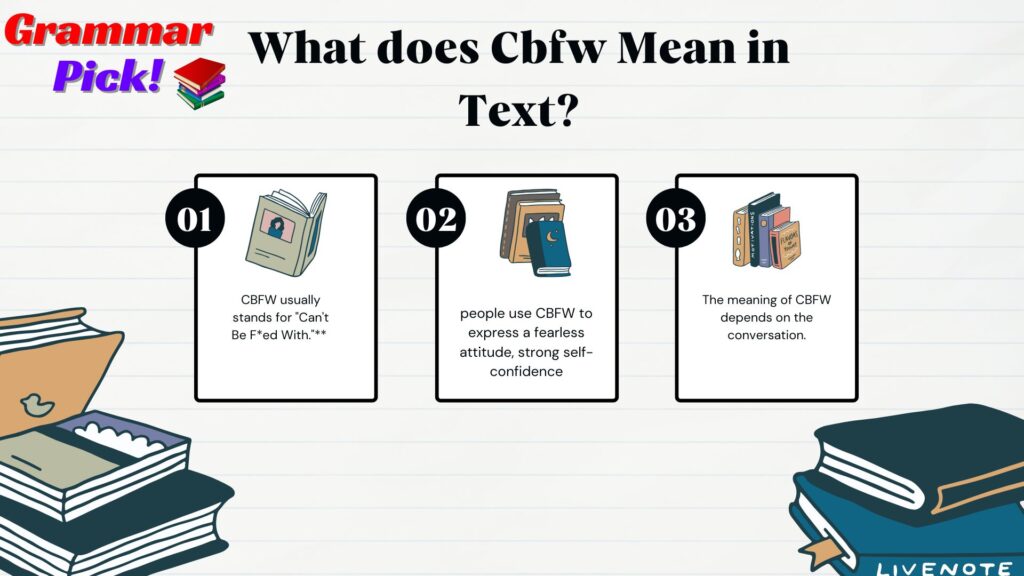 What does Cbfw Mean in Text