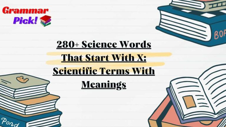 Science Words That Start With X