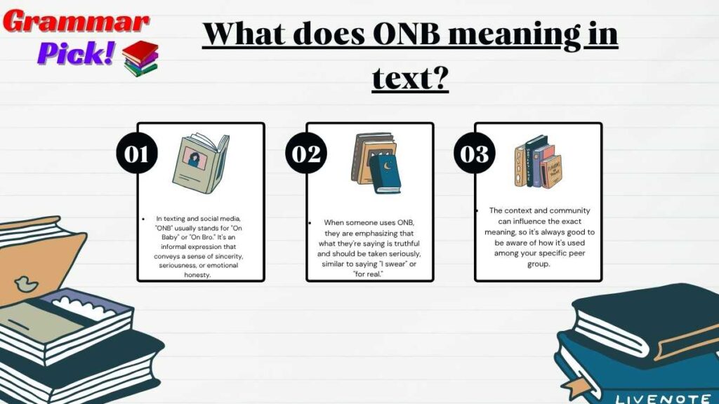 What does ONB meaning in text